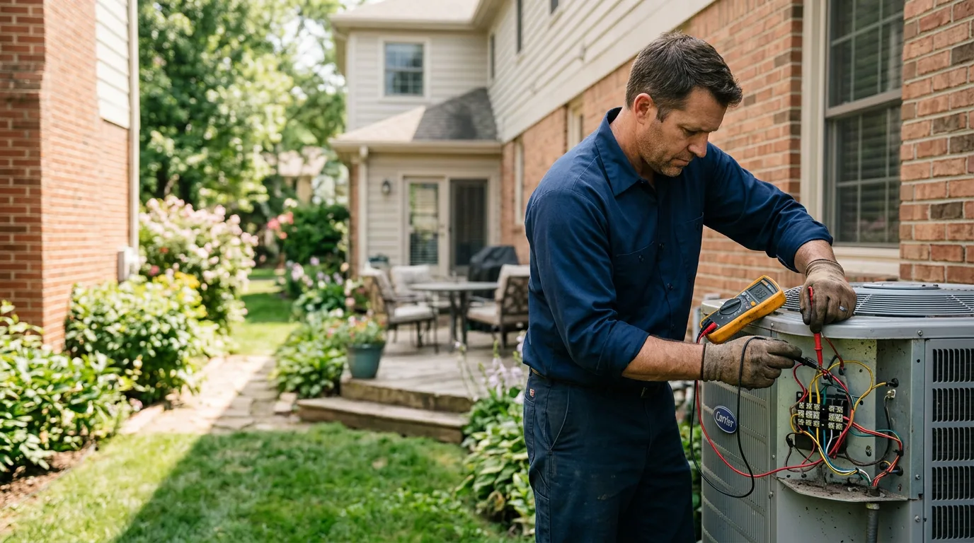 HVAC technician working near Manderson, WY